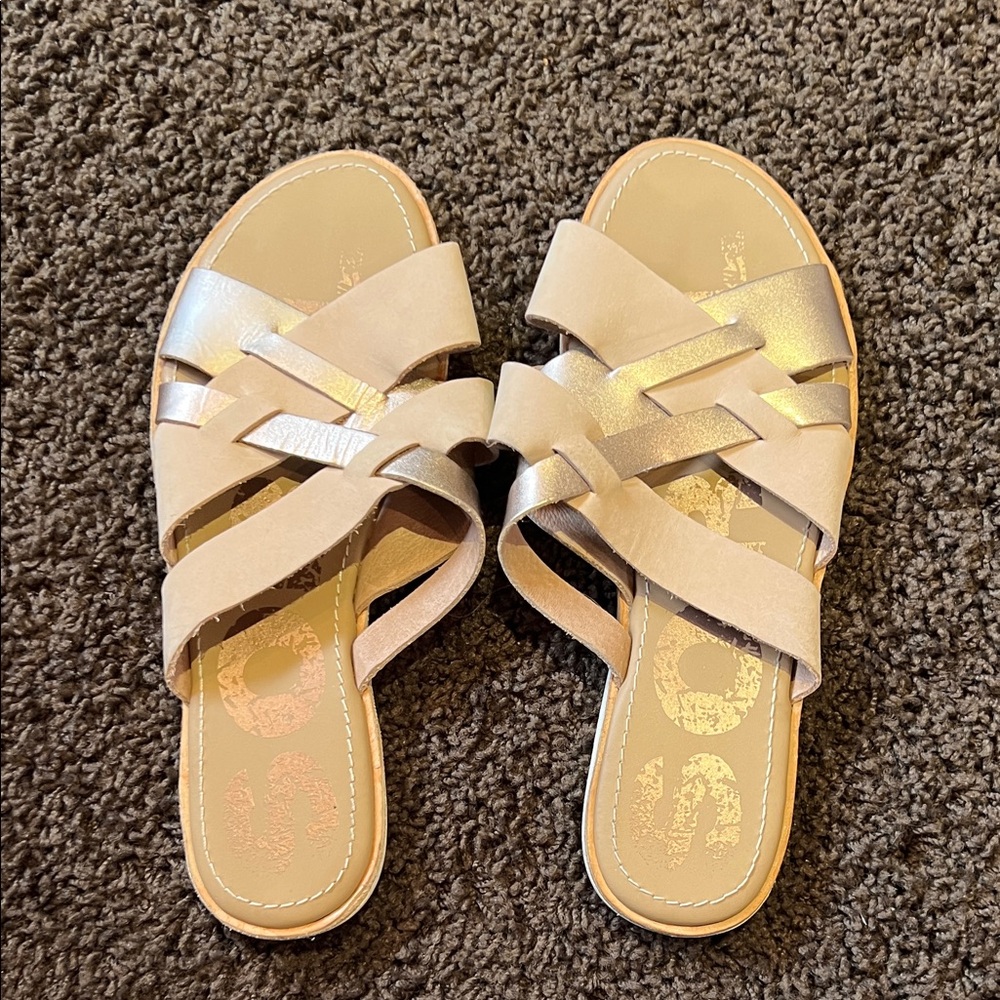 Sorel Women's Sandals in Cream and Gold